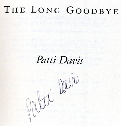 Book signed by Patti Davis