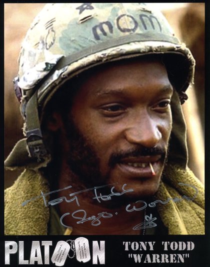 Tony Todd Signed Platoon Full Movie Script (Legends COA)